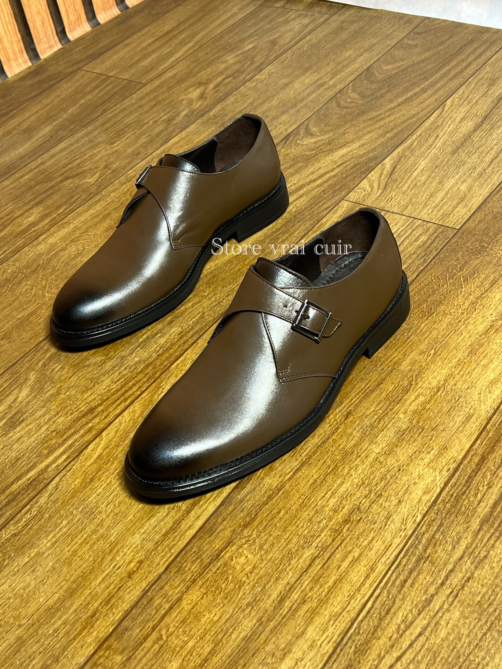 Réf : 230 cuir noir & marron – Image 2