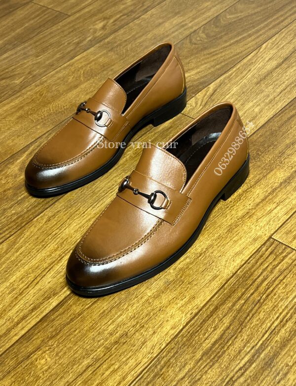 Réf : 162 cuir noir & marron taba