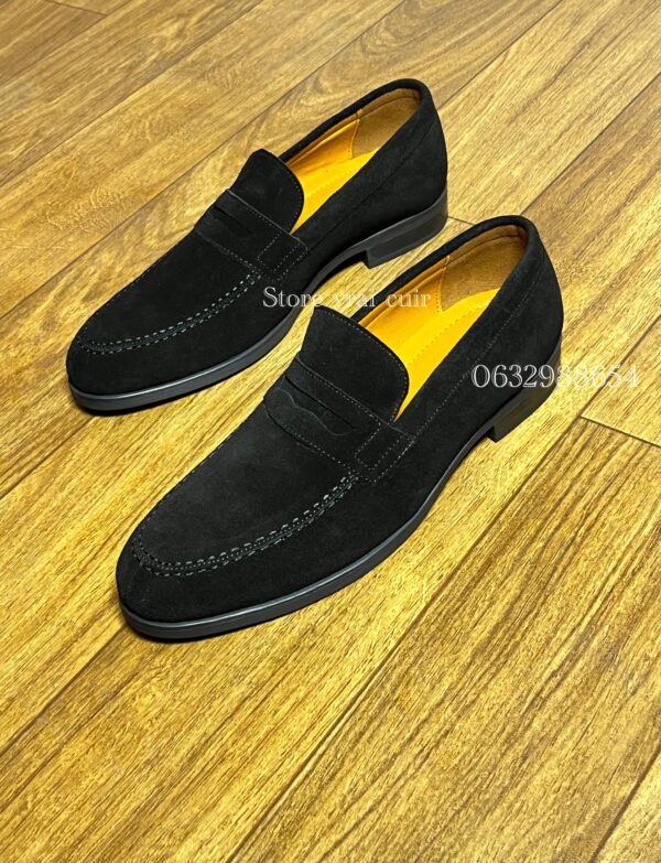 Réf : 020 daim noir & bleu marine